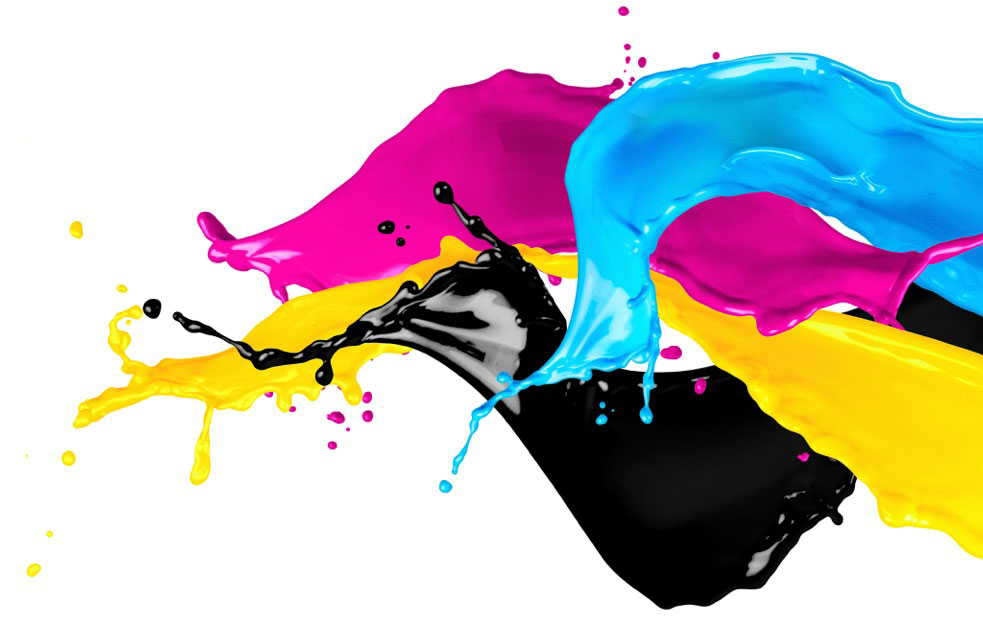 Diener Precision Pumps: View of ink blots from an inkjet pump, PEEK pump for inkjet printing or glass printing.