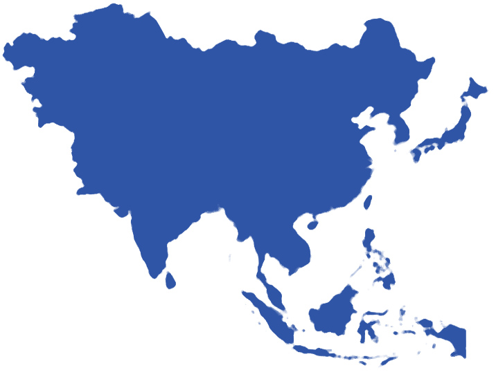 Diener Precision Pumps:  Image of asian map