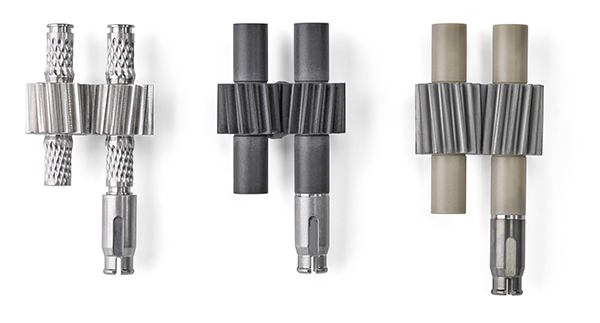 Diener Precision Pumps: Image of three screw attachments.